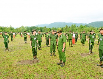 Families of Office of Commander-in-Chief (Army, Navy and Air) holds third monsoon tree-planting ceremony for 2025