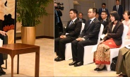 Acting President of the Republic of the Union of Myanmar, Chairman of State Security and Peace Commission of the Republic of the Union of Myanmar, Senior General Min Aung Hlaing meets scholarship students learning in Harbin of China