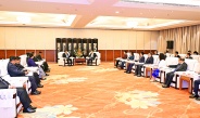 Acting President of the Republic of the Union of Myanmar, Chairman of State Security and Peace Commission of the Republic of the Union of Myanmar, Senior General Min Aung Hlaing holds discussions with party secretary of Sichuan Province