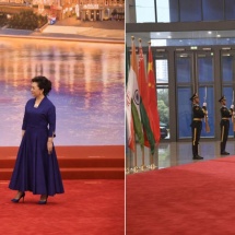 Acting President of the Republic of the Union of Myanmar, Chairman of State Security and Peace Commission of the Republic of the Union of Myanmar, Senior General Min Aung Hlaing attends dinner hosted in honour of the SCO SUMMIT 2025