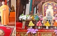 Acting President of the Republic of the Union of Myanmar, Chairman of the State Security and Peace Commission of the Republic of the Union of Myanmar, Senior General Min Aung Hlaing and delegation members pay homage to sacred Buddha tooth relic at Lingguang Temple in Beijing