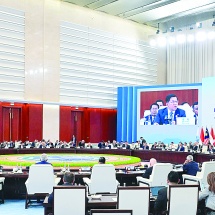 ပြည်ထောင်စုသမ္မတမြန်မာနိုင်ငံတော် ယာယီသမ္မတ နိုင်ငံတော်လုံခြုံရေးနှင့် အေးချမ်းသာယာရေးကော်မရှင်ဥက္ကဋ္ဌ ဗိုလ်ချုပ်မှူးကြီးမင်းအောင်လှိုင် ရှန်ဟိုင်းပူးပေါင်းဆောင်ရွက်မှုအဖွဲ့ ထိပ်သီးအစည်းအဝေး(Shanghai Cooperation  Organisation – SCO SUMMIT 2025 Plus) သို့ ပါဝင်တက်ရောက်ဆွေးနွေး