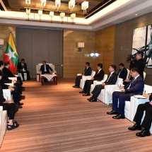 Acting President of the Republic of the Union of Myanmar, Chairman of State Security and Peace Commission of the Republic of the Union of Myanmar, Senior General Min Aung Hlaing receives vice-chancellor of Wuhan University, PRC