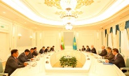 Acting President of the Republic of the Union of Myanmar Chairman of State Security and Peace Commission of the Republic of the Union of Myanmar Senior General Min Aung Hlaing holds talks with President of the Republic of Kazakhstan H.E. Mr. Kassym-Jomart Tokayev