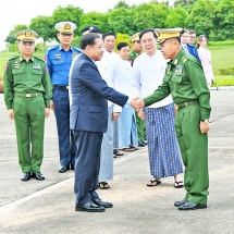 High-level Myanmar delegation led by Acting President of the Republic of the Union of Myanmar, Chairman of State Security and Peace Commission of the Republic of the Union of Myanmar, Senior General Min Aung Hlaing arrives in Russian Federation to attend the World Atomic Week Forum 2025