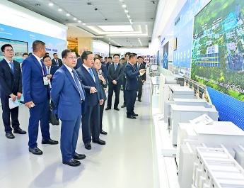 Acting President of the Republic of the Union of Myanmar, Chairman of the State Security and Peace Commission of the Republic of the Union of Myanmar, Senior General Min Aung Hlaing visits Tebian Electric Apparatus (TBEA) company in Beijing