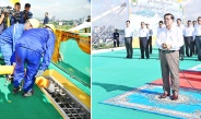 Acting President of the Republic of the Union of Myanmar, Chairman of the State Security and Peace Commission of the Republic of the Union ofMyanmar, Senior General Min Aung Hlaing attends ceremony to connect the Myanmar-Korea Friendship Bridge (Dala) in Yangon Region through concrete pouring