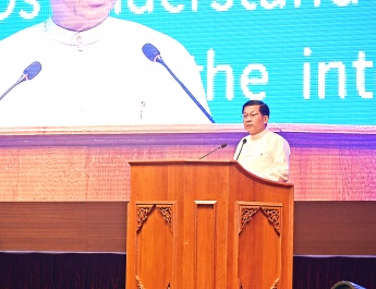 NCA (၁၀) နှစ်ပြည့်  နှစ်ပတ်လည်နေ့အခမ်းအနားတွင်  ပြည်ထောင်စုသမ္မတမြန်မာနိုင်ငံတော် ယာယီသမ္မတ နိုင်ငံတော်လုံခြုံရေးနှင့်အေးချမ်းသာယာရေးကော်မရှင်ဥက္ကဋ္ဌ အမျိုးသားစည်းလုံးညီညွတ်ရေးနှင့် ငြိမ်းချမ်းရေးဖော်ဆောင်မှု ဗဟိုကော်မတီဥက္ကဋ္ဌ တပ်မတော်ကာကွယ်ရေးဦးစီးချုပ် ဗိုလ်ချုပ်မှူးကြီးမင်းအောင်လှိုင် ပြောကြားသည့်အဖွင့်မိန့်ခွန်း