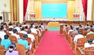 Acting President of the Republic of the Union of Myanmar, Chairman of State Security and Peace Commission of the Republic of the Union of Myanmar, Senior General Min Aung Hlaing meets local elders from Pathein, and discusses regional development
