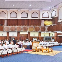 Acting President of the Republic of the Union of Myanmar, Chairman of State Security and Peace Commission of the Republic of the Union of Myanmar, Senior General Min Aung Hlaing attends centennial of Mandalay University