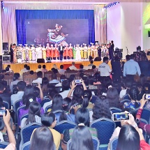 Acting President and SSPC Chairman of the Republic of the Union of Myanmar Senior General Min Aung Hlaing enjoys Myanmar-Russia-Belarus Trilateral Entertainment