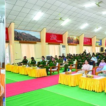 နိုင်ငံတော်လုံခြုံရေးနှင့် အေးချမ်းသာယာရေးကော်မရှင်ဥက္ကဋ္ဌ တပ်မတော်ကာကွယ်ရေးဦးစီးချုပ် ဗိုလ်ချုပ်မှူးကြီးမင်းအောင်လှိုင် ပုသိမ်တပ်နယ်မှအရာရှိ၊ စစ်သည်၊ မိသားစုများအား တွေ့ဆုံအမှာစကားပြောကြား