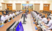 Acting President of the Republic of the Union of Myanmar, Chairman of theState Security and Peace Commission, Senior General Min Aung Hlaing holds a meeting with Union ministers, the Nay Pyi Taw Council Chairman, chief ministers of regions and states