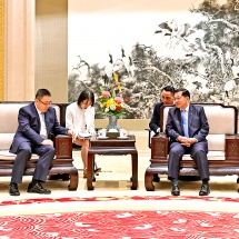 Acting President of the Republic of the Union of Myanmar, Chairman of State Security and Peace Commission of the Republic of the Union of Myanmar, Senior General Min Aung Hlaing meets member of the Standing Committee of the Yunnan Provincial Committee of the Chinese Communist Party and Secretary of Political and Legal Affairs Commission of the Yunnan Provincial Committee Mr. Hu Dapeng