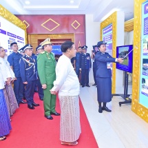 (၆၁)နှစ်မြောက် မြန်မာနိုင်ငံရဲတပ်ဖွဲ့နေ့အခမ်းအနားကျင်းပပြည်ထောင်စုသမ္မတမြန်မာနိုင်ငံတော် ယာယီသမ္မတ နိုင်ငံတော်လုံခြုံရေးနှင့်အေးချမ်းသာယာရေးကော်မရှင်ဥက္ကဋ္ဌ ဗိုလ်ချုပ်မှူးကြီး မင်းအောင်လှိုင် တက်ရောက်မိန့်ခွန်းပြောကြား     