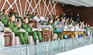 Chairman of State Security and Peace Commission of the Republic of the Union of Myanmar, Commander-in-Chief of Defence Services, Senior General Min Aung Hlaing presents prizes at the final and prize-giving ceremony of the 62nd Commander-in-Chief of Defence Services’ Trophy Tatmadaw (Army, Navy and Air) Football Tournament for 2025  