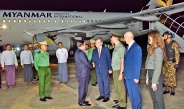 High-level delegation that could enhance friendship with the Russian Federation and the Republic of Kazakhstan led by Acting President of the Republic of the Union of Myanmar, Chairman of the State Security and Peace Commission of the Republic of the Union of Myanmar, Senior General Min Aung Hlaing arrives back in Myanmar