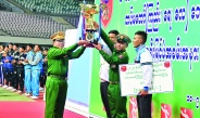 နိုင်ငံတော်လုံခြုံရေးနှင့်အေးချမ်းသာယာရေးကော်မရှင်ဥက္ကဋ္ဌတပ်မတော်ကာကွယ်ရေးဦးစီးချုပ်ဗိုလ်ချုပ်မှူးကြီးမင်းအောင်လှိုင် ၂၀၂၅ ခုနှစ်၊ (၆၂)ကြိမ်မြောက် တပ်မတော်ကာကွယ်ရေးဦးစီးချုပ်ဖလားတပ်မတော်(ကြည်း၊ရေ၊လေ)ဘောလုံးပြိုင်ပွဲ ဗိုလ်လုပွဲနှင့်ဆုချီးမြှင့်ပွဲအခမ်းအနားသို့တက်ရောက်၍ ဆုများပေးအပ်ချီးမြှင့်