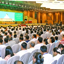Ceremony to present National Lifetime Awards for Literary Achievement, National Literary Awards, Sarpay Beikman Manuscript Awards for 2024 held; Acting President of the Republic of the Union of Myanmar, Chairman of State Security and Peace Commission Senior General Min Aung Hlaing and wife Daw Kyu Kyu Hla grace the ceremony with their presence