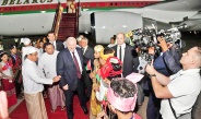 Delegation led by Belarus President H.E. Mr. Alexander Gregoryevich Lukashenko arrives in Myanmar on state visit