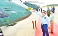 Chairman of State Security and Peace Commission Commander-in-Chief of Defence Services Senior General Min Aung Hlaing graces  ceremony to commission new airplanes and helicopters into service