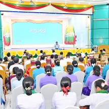 Acting President of the Republic of the Union of Myanmar, Chairman of State Security and Peace Commission, Senior General Min Aung Hlaing meets Kayin State level departmental officials and local elders in Hpa-an, discusses regional development