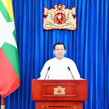 အပြည်ပြည်ဆိုင်ရာအဂတိလိုက်စားမှုတိုက်ဖျက်ရေးနေ့ အထိမ်းအမှတ်အခမ်းအနားတွင် ပြည်ထောင်စု သမ္မတမြန်မာနိုင်ငံတော်ယာယီသမ္မတ နိုင်ငံတော်လုံခြုံရေးနှင့်အေးချမ်းသာယာရေးကော်မရှင်ဥက္ကဋ္ဌ ဗိုလ်ချုပ်မှူးကြီးမင်းအောင်လှိုင် ပြောကြားသည့် Video Message 