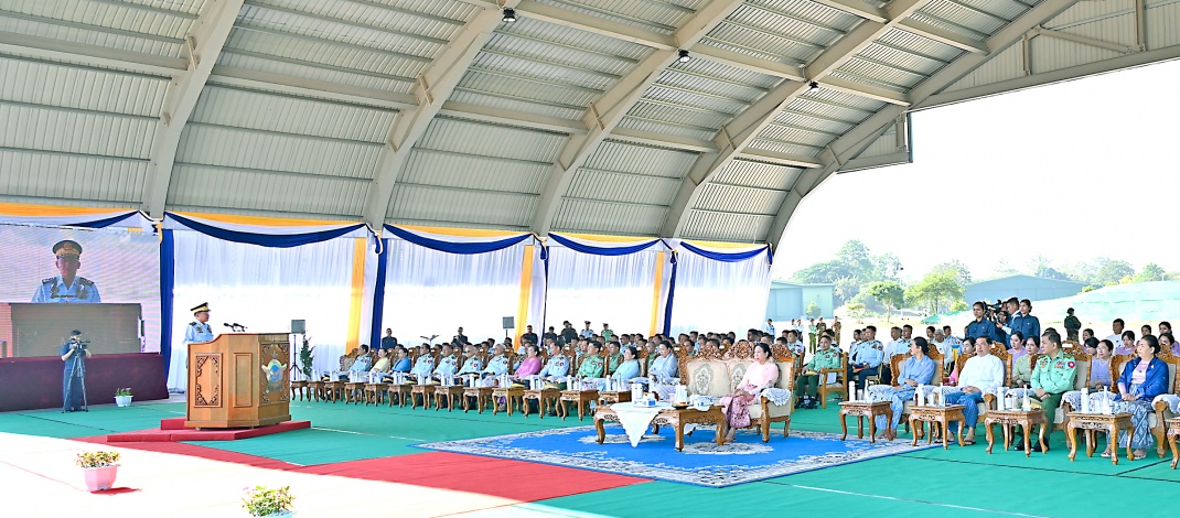 Chairman of State Security and Peace Commission Commander-in-Chief of Defence Services Senior General Min Aung Hlaing attends 78th Founding Anniversary of Tatmadaw (Air)
