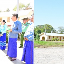 ပြည်ထောင်စုသမ္မတမြန်မာနိုင်ငံတော် ယာယီသမ္မတ နိုင်ငံတော်လုံခြုံရေးနှင့်အေးချမ်းသာယာရေး ကော်မရှင်ဥက္ကဋ္ဌ ဗိုလ်ချုပ်မှူးကြီးမင်းအောင်လှိုင်  နိုင်ငံ့ဝန်ထမ်းတက္ကသိုလ်(အထက်မြန်မာပြည်)၊ ရဲအရာရှိလေ့ကျင့်ရေးကျောင်း(ဇီးပင်ကြီး)နှင့် ဗဟိုမီးသတ်သင်တန်းကျောင်း(ပြင်ဦးလွင်) တို့သို့သွားရောက်ကြည့်ရှုစစ်ဆေး 