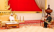 Acting President of the Republic of the Union of Myanmar, Chairman of State Security and Peace Commission, Senior General Min Aung Hlaing accepts Credentials of Ambassador of Brunei Darussalam