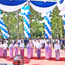 Acting President of the Republic of the Union of Myanmar and SSPC Chairman Senior General Min Aung Hlaing opens Space Museum (Yangon)