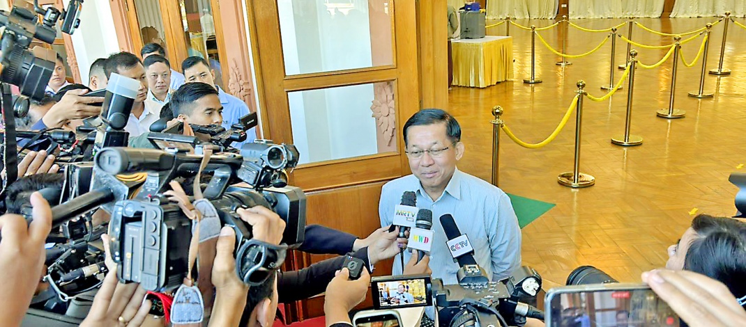 Republic of the Union of Myanmar holds 2025 Multi-party Democracy General Election; Acting President of the Republic of the Union of Myanmar, Chairman of State Security and Peace Commission Senior General Min Aung Hlaing casts vote