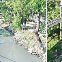 Acting President of the Republic of the Union of Myanmar and SSPC Chairman Senior General Min Aung Hlaing inspects proper drainage measures and systematic management for markets in Yangon City 