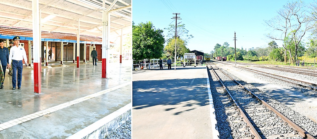 SSPC Chairman Commander-in-Chief of Defence Services Senior General Min Aung Hlaing inspects construction of war veteran housing in PyinOoLwin