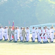 နိုင်ငံတော်လုံခြုံရေးနှင့် အေးချမ်းသာယာရေးကော်မရှင်ဥက္ကဋ္ဌ တပ်မတော်ကာကွယ်ရေးဦးစီးချုပ် ဗိုလ်ချုပ်မှူးကြီး သတိုးမဟာသရေစည်သူ သတိုးသီရိသုဓမ္မမင်းအောင်လှိုင် စစ်တက္ကသိုလ် ဗိုလ်လောင်း သင်တန်းအမှတ်စဉ်(၆၇) သင်တန်းဆင်းဂုဏ်ပြုစစ်ရေးပြအခမ်းအနားသို့ တက်ရောက်မိန့်ခွန်းပြောကြား  