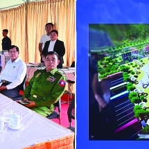 ပြည်ထောင်စုသမ္မတမြန်မာနိုင်ငံတော် ယာယီသမ္မတ နိုင်ငံတော်လုံခြုံရေးနှင့် အေးချမ်း သာယာရေးကော်မရှင်ဥက္ကဋ္ဌ ဗိုလ်ချုပ်မှူးကြီးမင်းအောင်လှိုင် နိုင်ငံတကာအဆင့်မီ အနုပညာ ဗဟိုဌာန(ရန်ကုန်) (Myanmar Art Center-Yangon) အဆောက်အအုံ တည်ဆောက်ခြင်း လုပ်ငန်းခွင်အား သွားရောက်ကြည့်ရှုစစ်ဆေး         