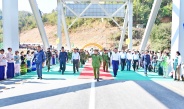 Acting President of the Republic of the Union of Myanmar, Chairman of State Security and Peace Commission, Senior General Min Aung Hlaing attends opening ceremony of Thanlwin Bridge (Tahsan)