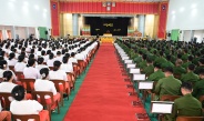 Chairman of the State Security and Peace Commission and Commander-in-Chief of Defence Services Senior General Min Aung Hlaing meets officers, other ranks and families of Mandalay Station of Central Command 