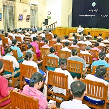 Acting President of the Republic of the Union of Myanmar, Chairman of  State Security and Peace Commission Senior General Min Aung Hlaing  meets rectors, principals, pro-rectors of universities and degree colleges of the relevant ministries Education reforms and promotion must be made without fail for the betterment of Myanmar’s future 
