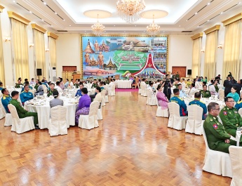 Honorary awards presented to Tatmadaw member athletes who won medals at the 19th Asian Games, 33rd SEA Games and 13th ASEAN Para Games bringing honour to the State and coaches who guided them to win medals