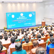 Acting President of the Republic of the Union of Myanmar, Chairman  of the State Security and Peace Commission  Senior General Min Aung Hlaing addresses the opening ceremony of the 25th Silver Jubilee Research Conference and Science Festival (2026) of the Myanmar Academy of Arts and Science 
