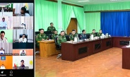 နိုင်ငံတော်လုံခြုံရေးနှင့်အေးချမ်းသာယာရေးကော်မရှင်ဥက္ကဋ္ဌ တပ်မတော်ကာကွယ်ရေးဦးစီးချုပ် ဗိုလ်ချုပ်မှူးကြီးမင်းအောင်လှိုင် နိုင်ငံတော်ကာကွယ်ရေးတက္ကသိုလ်မှ နည်းပြအရာရှိကြီးများနှင့် သင်တန်းသားအရာရှိကြီးများအား Video Conferencing ဖြင့် အမှာစကားပြောကြား 