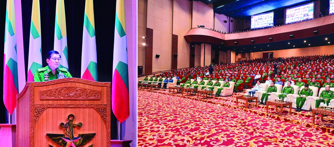 နိုင်ငံတော်လုံခြုံရေးနှင့်အေးချမ်းသာယာရေးကော်မရှင်ဥက္ကဋ္ဌ တပ်မတော်ကာကွယ်ရေး ဦးစီးချုပ် ဗိုလ်ချုပ်မှူးကြီးမင်းအောင်လှိုင် ၂၀၁၁ ခုနှစ်မှ ၂၀၂၅ ခုနှစ်အတွင်း ခေတ်မီ တပ်မတော်ဖြစ်စေရေးဆောင်ရွက်ခဲ့မှုနှင့်ပတ်သက်၍ ပြန်လည်သုံးသပ် ဆွေးနွေးမှာကြား 