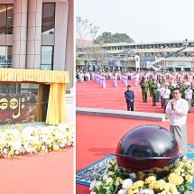 ပြင်ဦးလွင်မြို့၊ သုမင်္ဂလာအဆင့်မြင့်စေဈး ဖွင့်ပွဲအခမ်းအနားကျင်းပ၊ ပြည်ထောင်စု သမ္မတမြန်မာနိုင်ငံတော် ယာယီသမ္မတ နိုင်ငံတော်လုံခြုံရေးနှင့်အေးချမ်းသာယာရေး ကော်မရှင်ဥက္ကဋ္ဌ ဗိုလ်ချုပ်မှူးကြီးမင်းအောင်လှိုင် တက်ရောက်ဖွင့်လှစ်ပေး