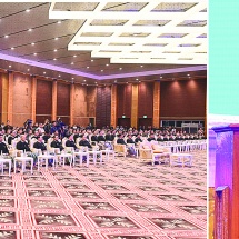 မန္တလေးငလျင်ကြီးလှုပ်ခတ်မှု(၁)နှစ်ပြည့်အခမ်းအနားကျင်းပ ပြည်ထောင်စုသမ္မတမြန်မာနိုင်ငံတော် ယာယီသမ္မတ နိုင်ငံတော်လုံခြုံရေးနှင့်အေးချမ်းသာယာရေးကော်မရှင်ဥက္ကဋ္ဌ ဗိုလ်ချုပ်မှူးကြီးမင်းအောင်လှိုင် တက်ရောက်အမှာစကားပြောကြားပြီး မန္တလေးငလျင်ကြီးတုံ့ပြန်ရေးလုပ်ငန်းများတွင်ပါဝင်ဆောင်ရွက်ခဲ့သော ပြည်တွင်း၊ပြည်ပအဖွဲ့အစည်းများအား အမှတ်တရဂုဏ်ပြုတံဆိပ်များပေးအပ်ချီးမြှင့်