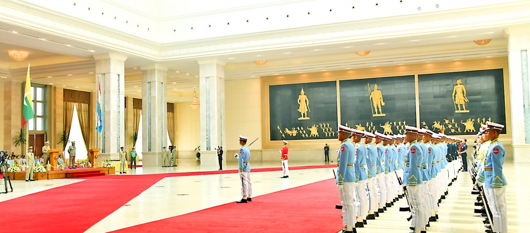 Ceremonial military parade honoring the succession of the duties of  the Commander-in-Chief of Defence Services of the Republic of  the Union  of Myanmar held 