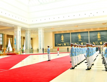 Ceremonial military parade honoring the succession of the duties of  the Commander-in-Chief of Defence Services of the Republic of  the Union  of Myanmar held 