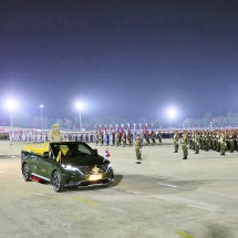 (၈၁)နှစ်မြောက် တပ်မတော်နေ့စစ်ရေးပြအခမ်းအနားကျင်းပပြုလုပ် နိုင်ငံတော်လုံခြုံရေးနှင့်အေးချမ်းသာယာရေးကော်မရှင်ဥက္ကဋ္ဌ တပ်မတော်ကာကွယ်ရေးဦးစီးချုပ် ဗိုလ်ချုပ်မှူးကြီး သတိုးမဟာသရေစည်သူ သတိုးသီရိသုဓမ္မမင်းအောင်လှိုင် တက်ရောက်မိန့်ခွန်းပြောကြား