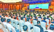First anniversary of the Mandalay Earthquake marked; Acting President of the Republic of the Union of Myanmar, Chairman of the State Security and Peace Commission, Senior General Min Aung Hlaing delivers address and presents honorary medals to internal and external organizations in recognition of their participation in earthquake response undertakings